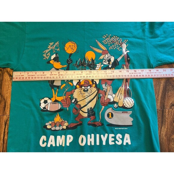 VTG ‘93 Looney Tunes/Camp Ohiyesa  T-Shirt Velva Sheen Sz M READ - Picture 7 of 13